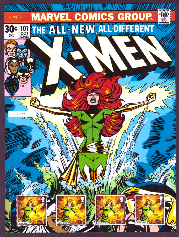 (image for) 2023 X-Men - Jean Grey Royal Mail Fan Sheet